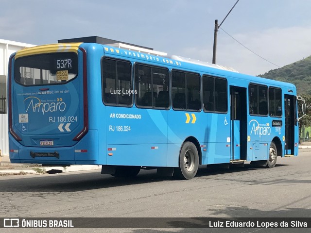 Viação Nossa Senhora do Amparo RJ 186.024 na cidade de Niterói, Rio de Janeiro, Brasil, por Luiz Eduardo Lopes da Silva. ID da foto: 11003333.