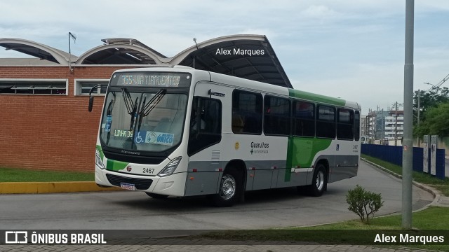 Empresa de Ônibus Vila Galvão 2467 na cidade de Guarulhos, São Paulo, Brasil, por Alex Marques. ID da foto: 11003411.