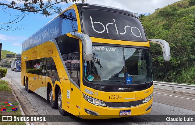 Brisa Ônibus 17204 na cidade de Três Rios, Rio de Janeiro, Brasil, por Claudio Luiz. Número da foto: #11006004.