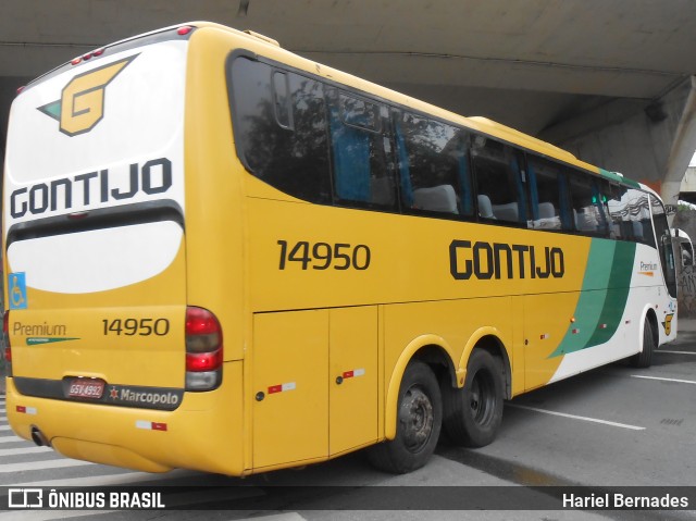 Empresa Gontijo de Transportes 14950 na cidade de Belo Horizonte, Minas Gerais, Brasil, por Hariel Bernades. Número da foto: #11005004.