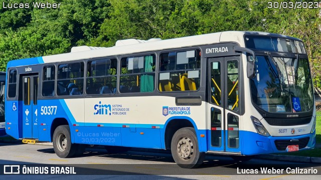 Transol Transportes Coletivos 50377 na cidade de Florianópolis, Santa Catarina, Brasil, por Lucas Weber Calizario. Número da foto: #11003282.