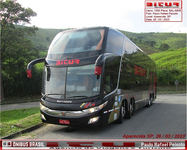 Bitur Transporte Coletivo e Turismo 1550 na cidade de Aparecida, São Paulo, Brasil, por Paulo Rafael Peixoto. Número da foto: #11005389.