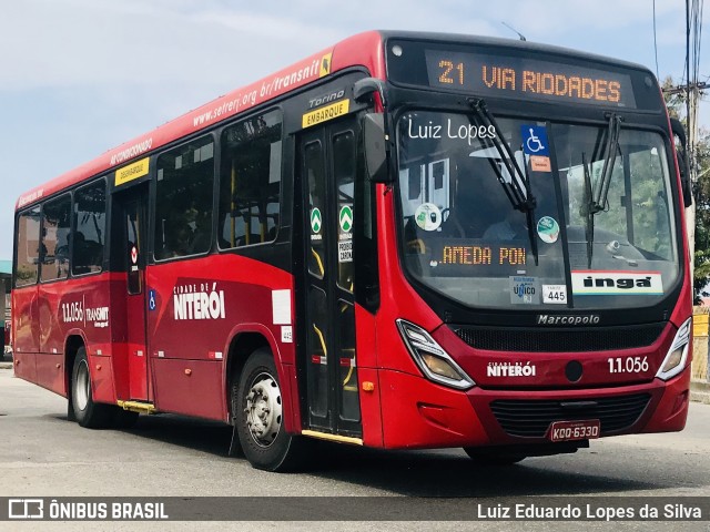 Auto Lotação Ingá 1.1.056 na cidade de Niterói, Rio de Janeiro, Brasil, por Luiz Eduardo Lopes da Silva. Número da foto: #11003338.