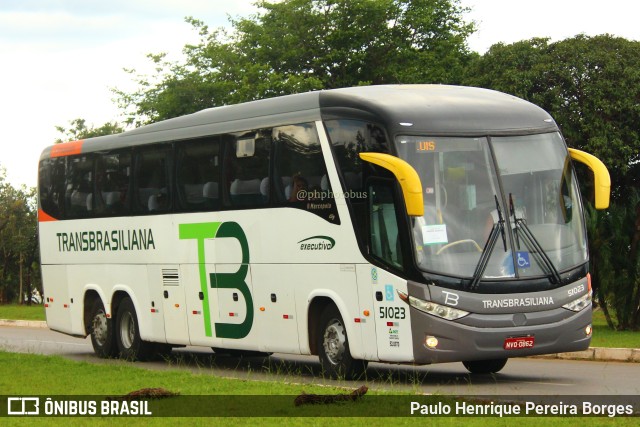 Transbrasiliana Transportes e Turismo 51023 na cidade de Brasília, Distrito Federal, Brasil, por Paulo Henrique Pereira Borges. Número da foto: #11004680.