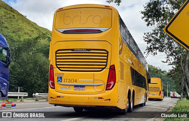 Brisa Ônibus 17204 na cidade de Três Rios, Rio de Janeiro, Brasil, por Claudio Luiz. Número da foto: #11006005.