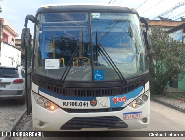 Auto Viação 1001 RJ 108.041 na cidade de São Gonçalo, Rio de Janeiro, Brasil, por Cleiton Linhares. Número da foto: #11051306.