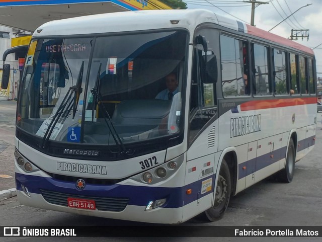 Viação Piracicabana 3072 na cidade de Mauá, São Paulo, Brasil, por Fabrício Portella Matos. Número da foto: #11051996.