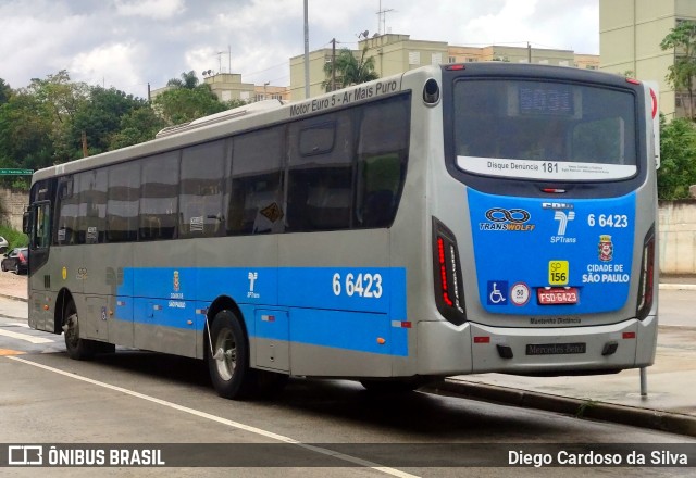 Transwolff Transportes e Turismo 6 6423 na cidade de São Paulo, São Paulo, Brasil, por Diego Cardoso da Silva. Número da foto: #11053727.