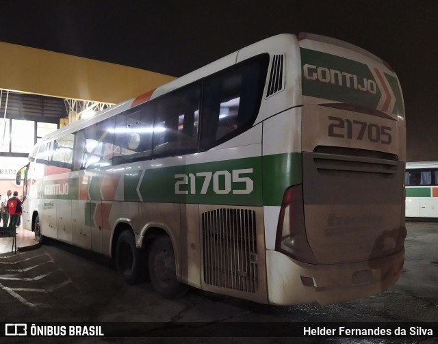 Empresa Gontijo de Transportes 21705 na cidade de Perdões, Minas Gerais, Brasil, por Helder Fernandes da Silva. ID da foto: 11052591.