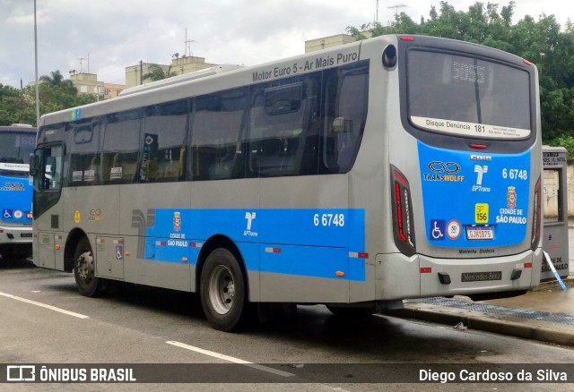 Transwolff Transportes e Turismo 6 6748 na cidade de São Paulo, São Paulo, Brasil, por Diego Cardoso da Silva. Número da foto: #11053714.