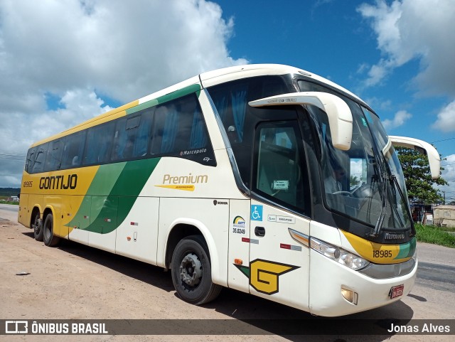 Empresa Gontijo de Transportes 18985 na cidade de Goiana, Pernambuco, Brasil, por Jonas Alves. ID da foto: 11052449.