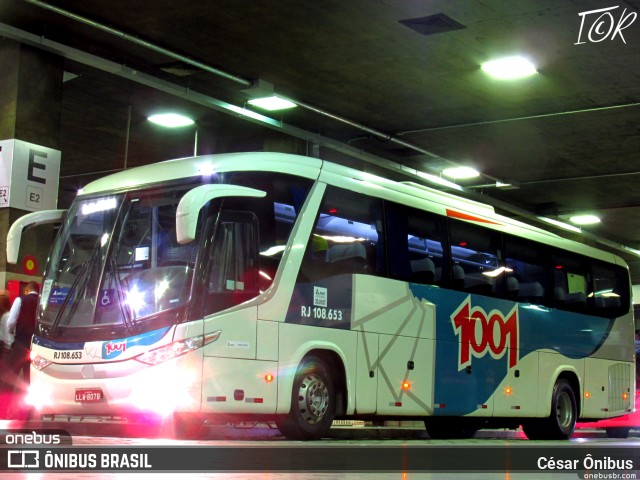 Auto Viação 1001 RJ 108.653 na cidade de Belo Horizonte, Minas Gerais, Brasil, por César Ônibus. Número da foto: #11053491.