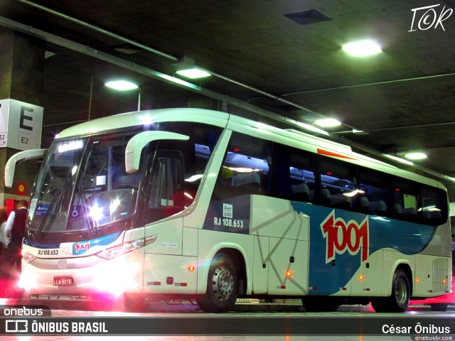 Auto Viação 1001 RJ 108.653 na cidade de Belo Horizonte, Minas Gerais, Brasil, por César Ônibus. ID da foto: 11053491.