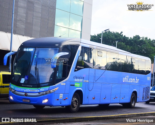 UTIL - União Transporte Interestadual de Luxo 9801 na cidade de Rio de Janeiro, Rio de Janeiro, Brasil, por Victor Henrique. ID da foto: 11053308.