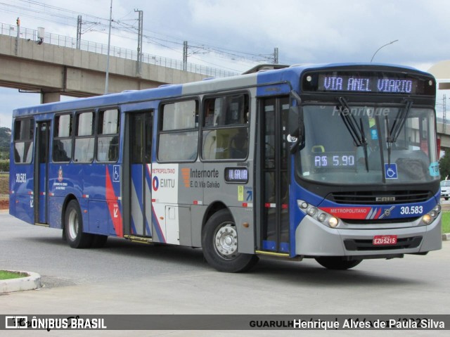 Empresa de Ônibus Vila Galvão 30.583 na cidade de Guarulhos, São Paulo, Brasil, por Henrique Alves de Paula Silva. Número da foto: #11053169.
