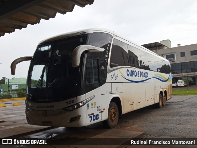 Viação Ouro e Prata 708 na cidade de Três Passos, Rio Grande do Sul, Brasil, por Rudinei Francisco Mantovani. ID da foto: 11053125.