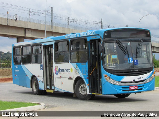 VUG - Viação Urbana Guarulhos 1567 na cidade de Guarulhos, São Paulo, Brasil, por Henrique Alves de Paula Silva. Número da foto: #11054896.