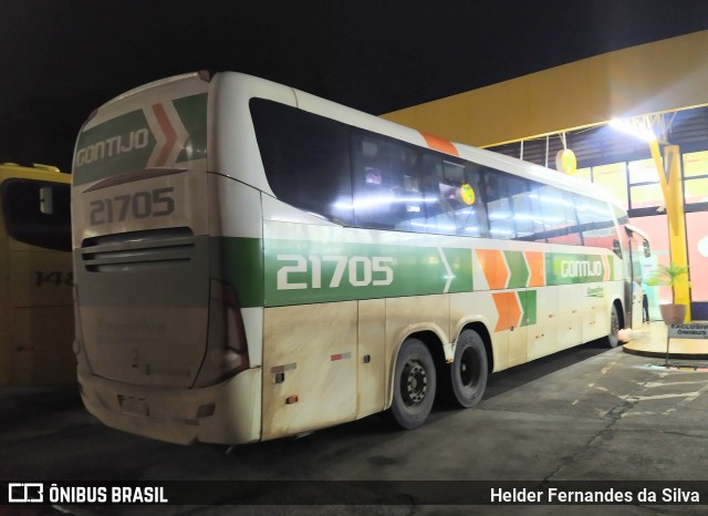 Empresa Gontijo de Transportes 21705 na cidade de Perdões, Minas Gerais, Brasil, por Helder Fernandes da Silva. ID da foto: 11054571.