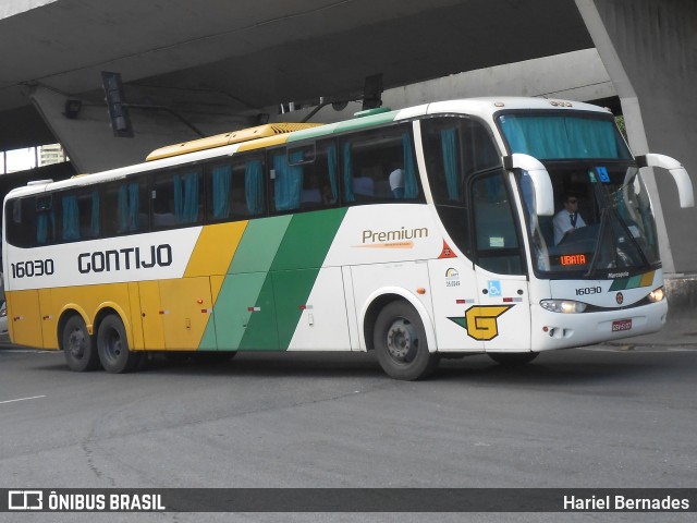 Empresa Gontijo de Transportes 16030 na cidade de Belo Horizonte, Minas Gerais, Brasil, por Hariel Bernades. ID da foto: 11054785.