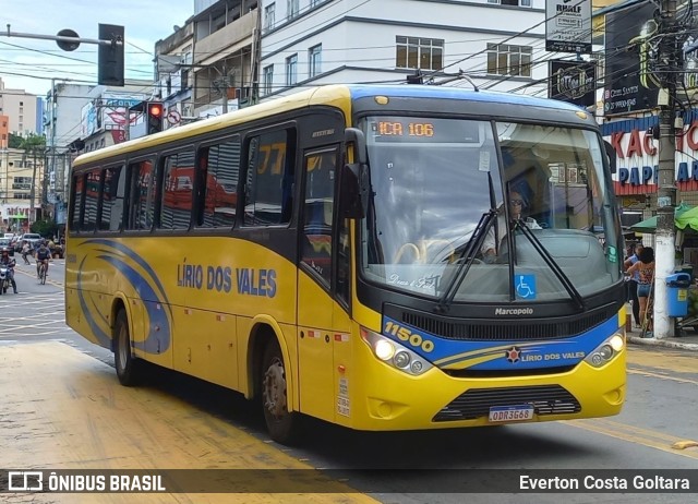 Viação Lírio dos Vales 11500 na cidade de Cariacica, Espírito Santo, Brasil, por Everton Costa Goltara. Número da foto: #11054174.