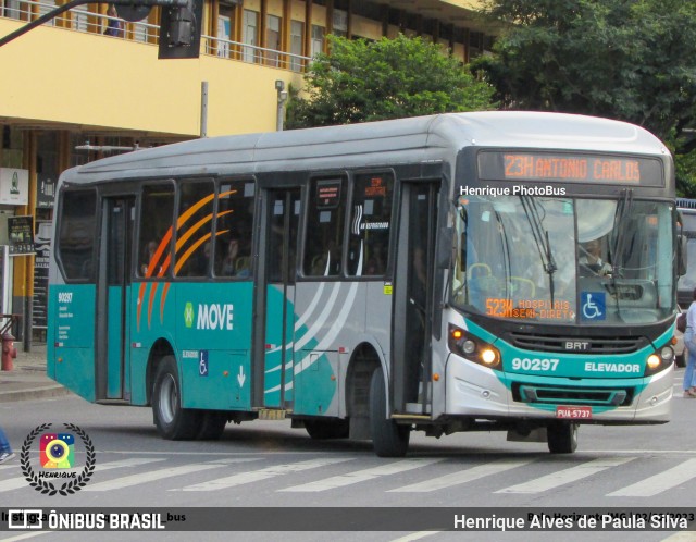 Companhia Coordenadas de Transportes 90297 na cidade de Belo Horizonte, Minas Gerais, Brasil, por Henrique Alves de Paula Silva. ID da foto: 11054622.