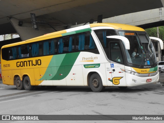 Empresa Gontijo de Transportes 19235 na cidade de Belo Horizonte, Minas Gerais, Brasil, por Hariel Bernades. ID da foto: 11053899.