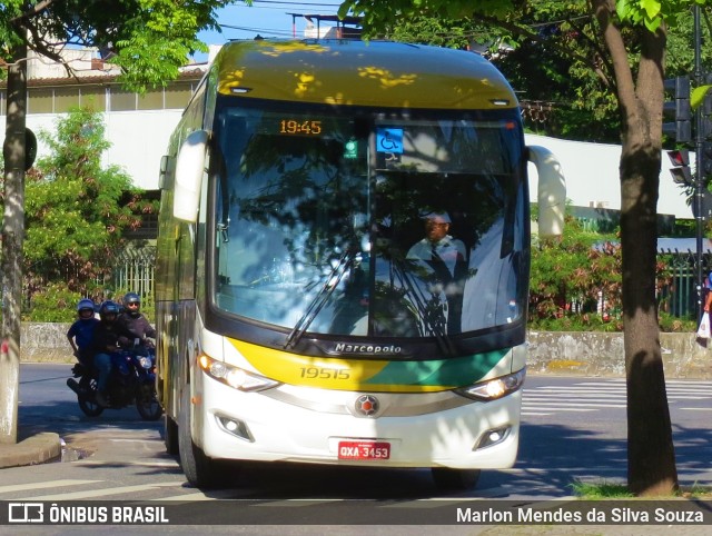 Empresa Gontijo de Transportes 19515 na cidade de Belo Horizonte, Minas Gerais, Brasil, por Marlon Mendes da Silva Souza. ID da foto: 11054533.