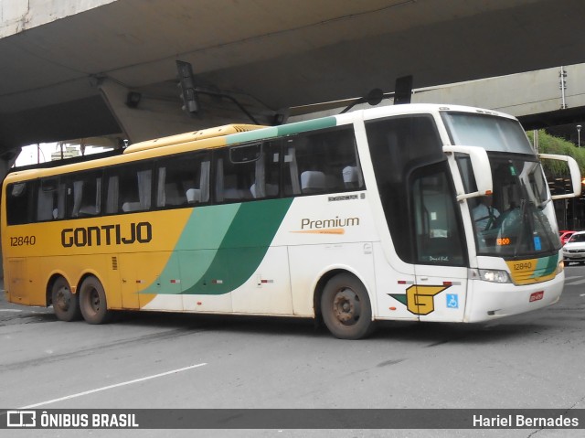 Empresa Gontijo de Transportes 12840 na cidade de Belo Horizonte, Minas Gerais, Brasil, por Hariel Bernades. ID da foto: 11053929.