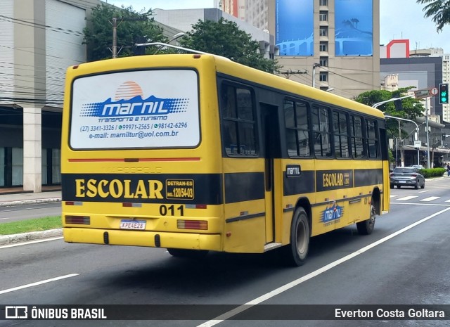 Marnil Transporte e Turismo 011 na cidade de Vitória, Espírito Santo, Brasil, por Everton Costa Goltara. Número da foto: #11054178.