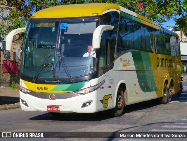 Empresa Gontijo de Transportes 19515 na cidade de Belo Horizonte, Minas Gerais, Brasil, por Marlon Mendes da Silva Souza. ID da foto: 11054793.