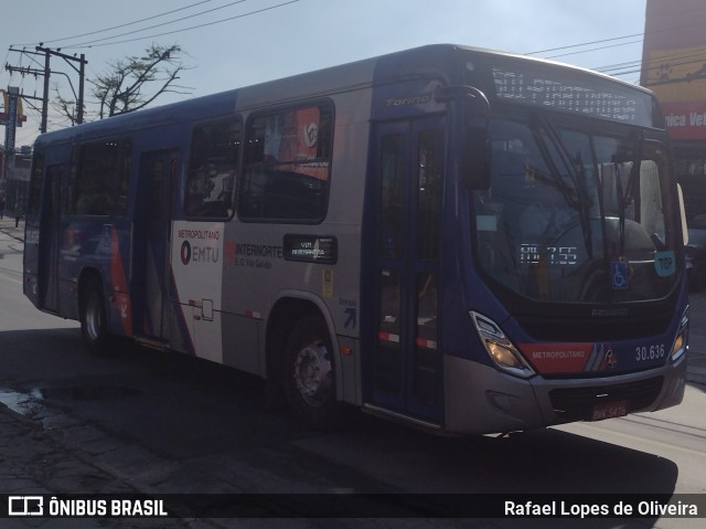 Empresa de Ônibus Vila Galvão 30.636 na cidade de Guarulhos, São Paulo, Brasil, por Rafael Lopes de Oliveira. Número da foto: #11054158.