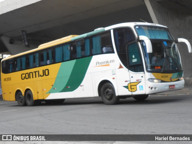 Empresa Gontijo de Transportes 14355 na cidade de Belo Horizonte, Minas Gerais, Brasil, por Hariel Bernades. Número da foto: #11054755.