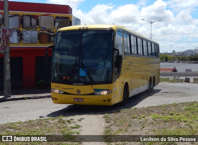 Viação Itapemirim 8005 na cidade de Caruaru, Pernambuco, Brasil, por Lenilson da Silva Pessoa. ID da foto: 11054730.