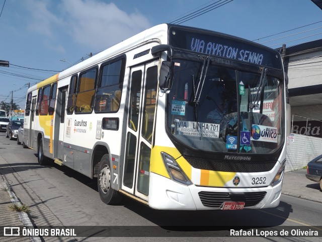 Viação Campo dos Ouros 3252 na cidade de Guarulhos, São Paulo, Brasil, por Rafael Lopes de Oliveira. Número da foto: #11056787.