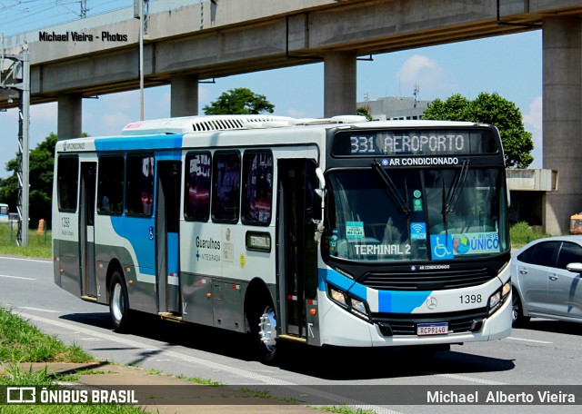 VUG - Viação Urbana Guarulhos 1398 na cidade de Guarulhos, São Paulo, Brasil, por Michael  Alberto Vieira. Número da foto: #11057581.