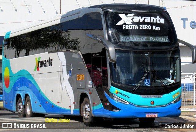 Viação Xavante 22203 na cidade de Goiânia, Goiás, Brasil, por Carlos Júnior. Número da foto: #11058352.