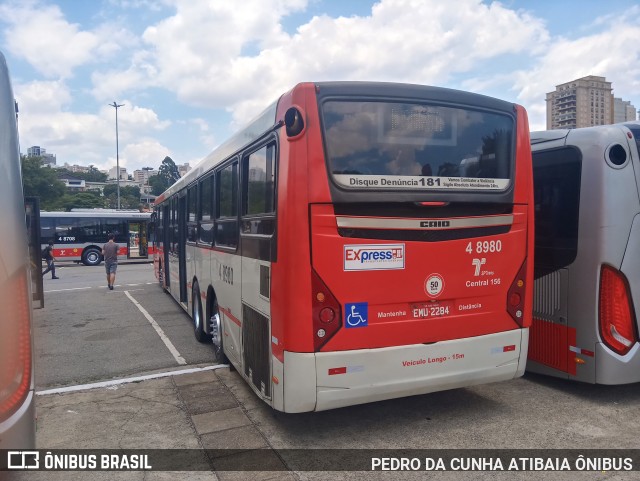 Express Transportes Urbanos Ltda 4 8980 na cidade de São Paulo, São Paulo, Brasil, por PEDRO DA CUNHA ATIBAIA ÔNIBUS. Número da foto: #11056665.