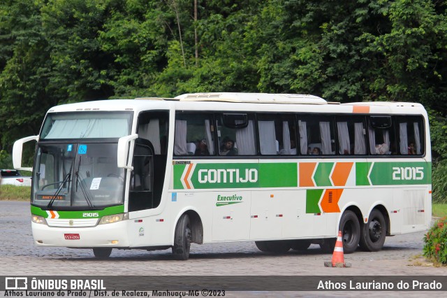 Empresa Gontijo de Transportes 21015 na cidade de Manhuaçu, Minas Gerais, Brasil, por Athos Lauriano do Prado. Número da foto: #11057855.