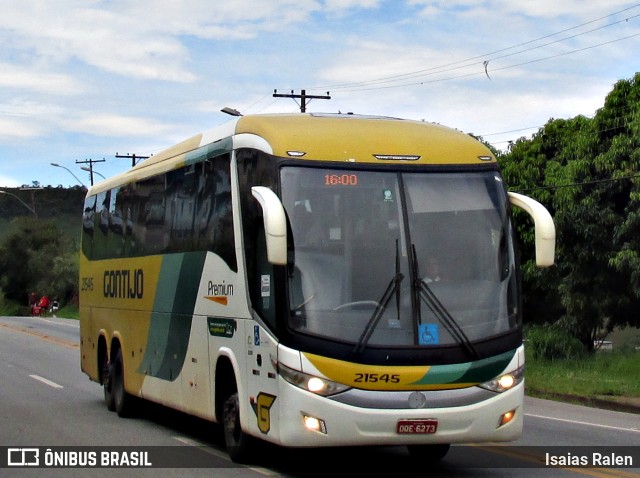 Empresa Gontijo de Transportes 21545 na cidade de Santos Dumont, Minas Gerais, Brasil, por Isaias Ralen. ID da foto: 11061169.