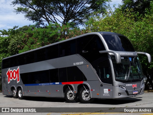 Auto Viação 1001 RJ 108.1209 na cidade de São Paulo, São Paulo, Brasil, por Douglas Andrez. ID da foto: 11060805.