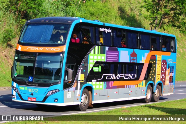Viação Sampaio 11872 na cidade de Paracambi, Rio de Janeiro, Brasil, por Paulo Henrique Pereira Borges. Número da foto: #11060418.