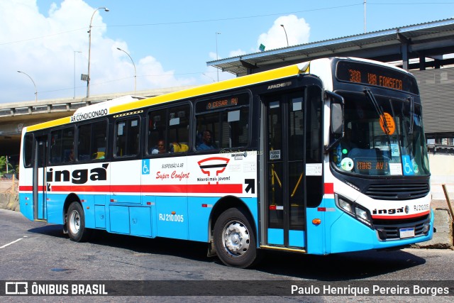 Auto Lotação Ingá RJ 210.005 na cidade de Rio de Janeiro, Rio de Janeiro, Brasil, por Paulo Henrique Pereira Borges. Número da foto: #11059835.