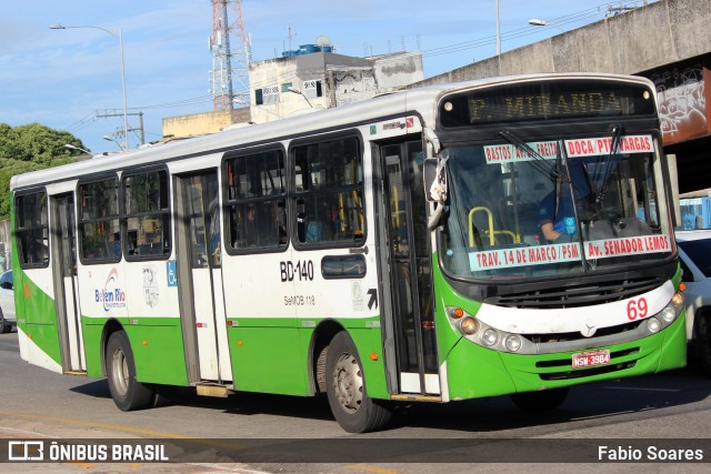 Belém Rio Transportes BD-140 na cidade de Belém, Pará, Brasil, por Fabio Soares. Número da foto: #11060592.