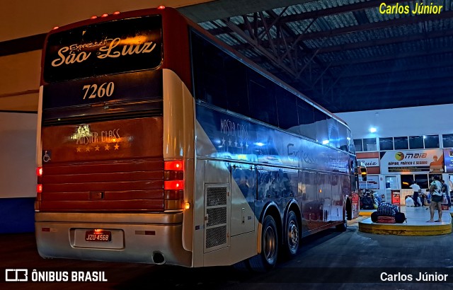Expresso São Luiz 7260 na cidade de Goiânia, Goiás, Brasil, por Carlos Júnior. Número da foto: #11064748.