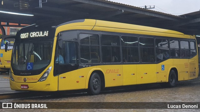 Transtusa - Transporte e Turismo Santo Antônio 1303 na cidade de Joinville, Santa Catarina, Brasil, por Lucas Denoni. ID da foto: 11062017.