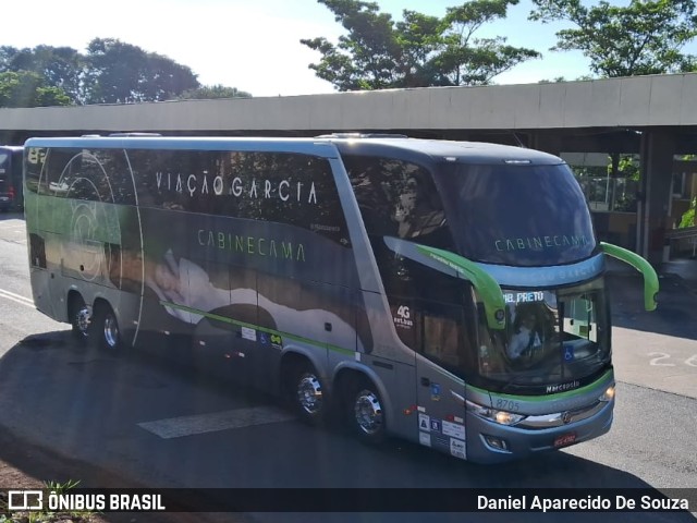 Viação Garcia 8705 na cidade de Ribeirão Preto, São Paulo, Brasil, por Daniel Aparecido De Souza. Número da foto: #11062170.