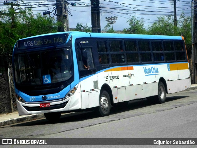 Expresso Vera Cruz 189 na cidade de Recife, Pernambuco, Brasil, por Edjunior Sebastião. ID da foto: 11064038.