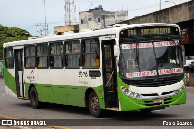 Belém Rio Transportes BD-195 na cidade de Belém, Pará, Brasil, por Fabio Soares. ID da foto: 11062405.