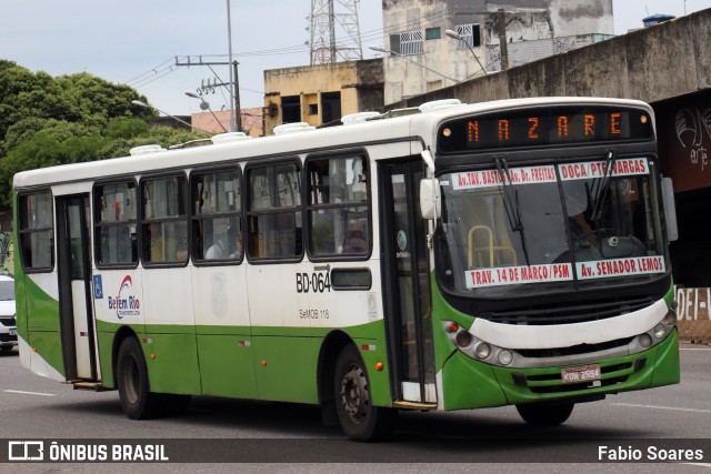 Belém Rio Transportes BD-064 na cidade de Belém, Pará, Brasil, por Fabio Soares. Número da foto: #11062373.