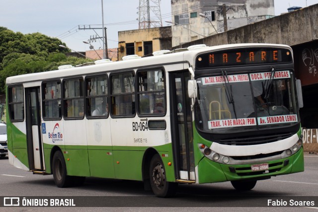 Belém Rio Transportes BD-064 na cidade de Belém, Pará, Brasil, por Fabio Soares. ID da foto: 11062373.